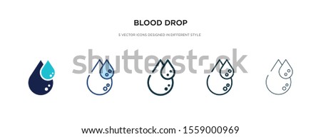 blood drop icon in different style vector illustration. two colored and black blood drop vector icons designed in filled, outline, line and stroke style can be used for web, mobile, ui