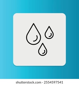 Blood Drop icon. Editable stroke. Vector illustration.