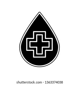 blood drop icon. Element of blood donation for mobile concept and web apps icon. Glyph, flat icon for website design and development, app development