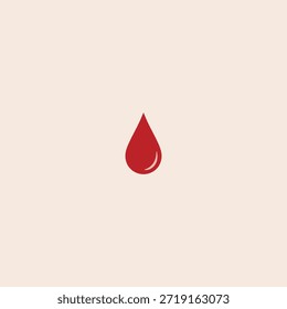 Diseño de Vector plano de icono de gota de sangre.
