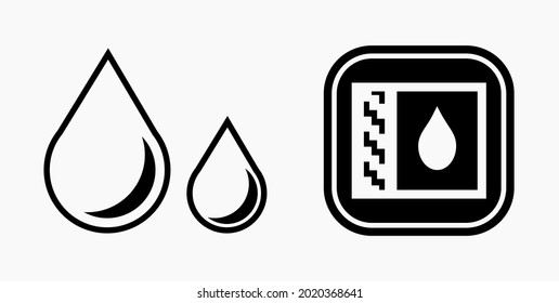 Icono de gota de sangre aislado icono lineal plano mínimo para aplicación e infografía. Icono de vector de línea comercial para sitios web y diseño plano minimalista móvil.