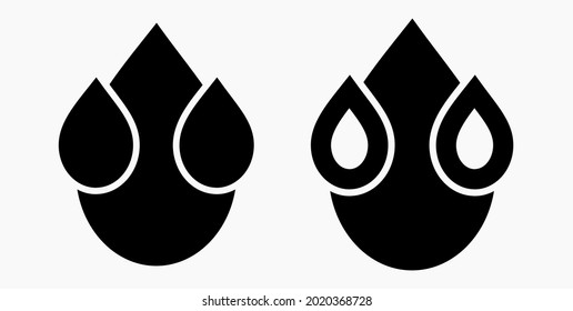 Icono de gota de sangre aislado icono lineal plano mínimo para aplicación e infografía. Icono de vector de línea comercial para sitios web y diseño plano minimalista móvil.