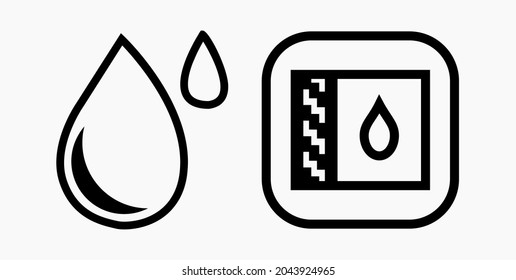 Blood Drop Icon isolated minimal single flat linear icon for application and info-graphic. Commercial line vector icon for websites and mobile minimalistic flat design.