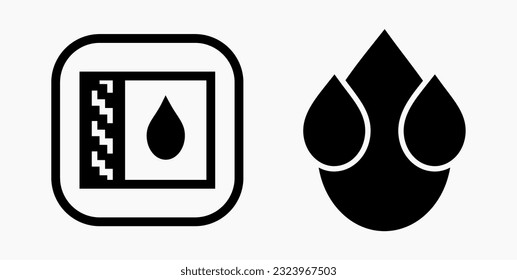 Blood Drop Icon isoliert minimalen flachen linearen Icon für Anwendung und Infografik. Kommerzielle Linie Vektorsymbol für Webseiten und mobiles minimalistisches flaches Design.