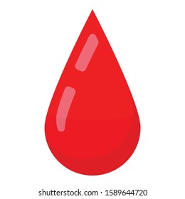 Blood drop icon. Isometric of blood drop vector icon for web design isolated on white background