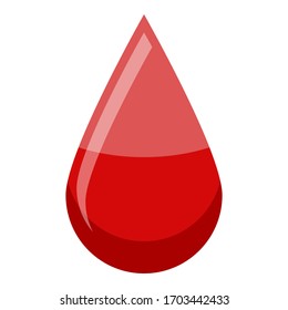 Blood drop icon. Isometric of blood drop vector icon for web design isolated on white background