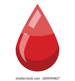 Icono de gota de sangre. Isométrico del icono del vector de gota de sangre para el diseño web aislado en fondo blanco