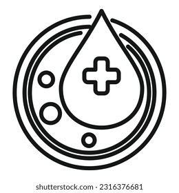 Bluthochdrucksymbol, Umrandungsvektor. Schildsystem. Bakterienkrankheit