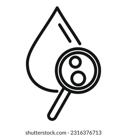 Blood drop icon outline vector. Health virus. Person infection