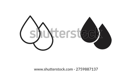 Blood drop icon Symbol for App and Web UI Design Vectors