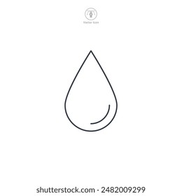 Blood Drop Icon symbol vector illustration isolated on white background