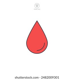 Blood Drop Icon Symbol Vektorillustration auf weißem Hintergrund