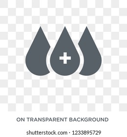 Blood drop icon. Trendy flat vector Blood drop icon on transparent background from Health and Medical collection. 