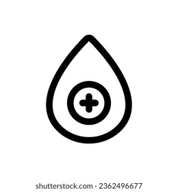 Icono de Sangre Caída en estilo plano moderno aislado en fondo blanco. Símbolo de silueta de gota de sangre para tu diseño de sitio web, logotipo, aplicación, interfaz de usuario. Ilustración del vector, EPS10.