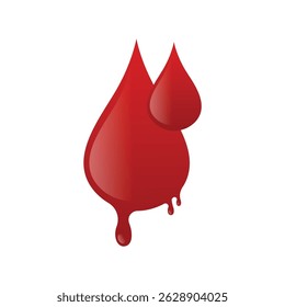 Diseño de Vector de icono de gota de sangre.