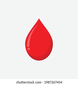 Bluttropfen-Symbol. Vektorflaches Design auf isoliertem Hintergrund.
