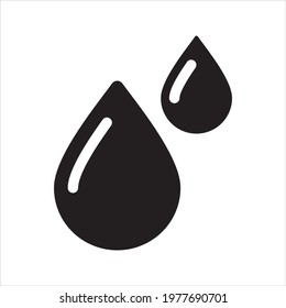 Blood drop icon, vector and glyph