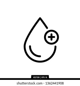 Blood Drop Icon Vector Illustration Logo Template