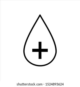 Blood Drop Icon Vector Illustration Logo Template