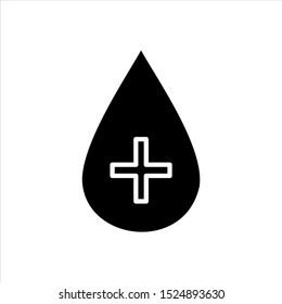 Blood Drop Icon Vector Illustration Logo Template