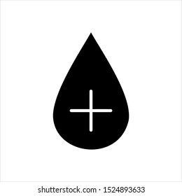Blood Drop Icon Vector Illustration Logo Template