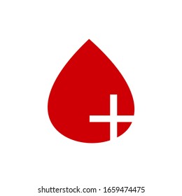 Blood drop icon, vector illustration eps 10