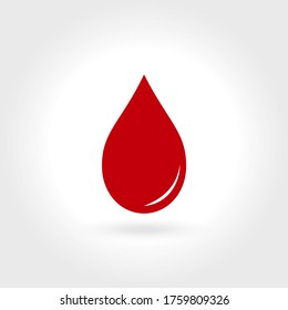 Icono de gota de sangre, ilustración vectorial.