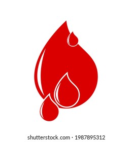 Icono de gota de sangre, ilustración vectorial