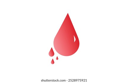 Ícono de gota de sangre, Ilustración vectorial. 