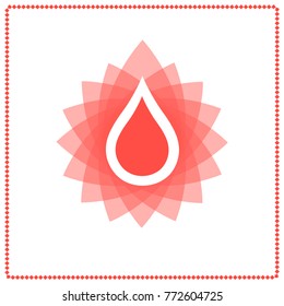Blood drop icon, vector illustration.