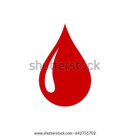 Blood drop icon, vector illustration.