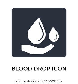 Blood drop icon vector isolated on white background for your web and mobile app design, Blood drop logo concept