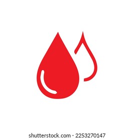 vector de icono de caída de sangre aislado en el fondo