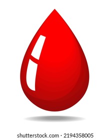 Icono de gota de sangre. Vector en fondo transparente