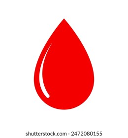 Blood drop icon vector sign