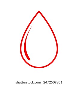 Blood drop icon vector sign