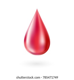 Blood drop. Isolated vector decoration element