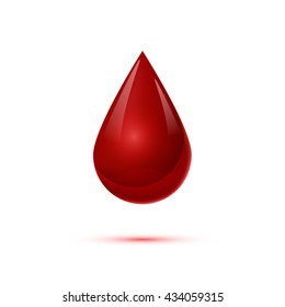 Blood drop. Isolated vector symbol on white background