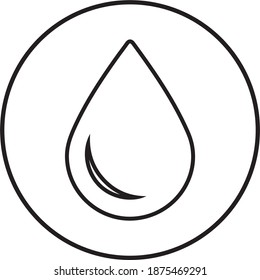 Icono de línea de gota de sangre, Parte del conjunto de iconos médicos, icono de gota, gota de líquido, conjunto de iconos de línea de gota