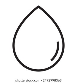 Blood drop line icon. vector illustration.
