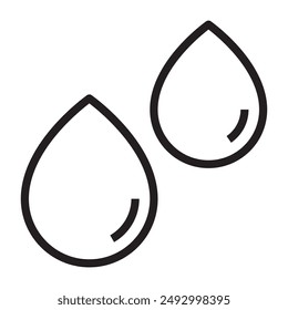 Blood drop line icon. vector illustration.