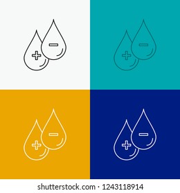 blood, drop, liquid, Plus, Minus Icon Over Various Background. Line style design, designed for web and app. Eps 10 vector illustration