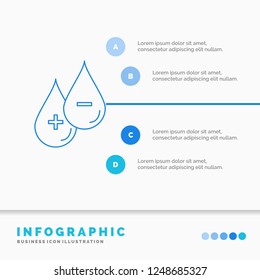 blood, drop, liquid, Plus, Minus Infographics Template for Website and Presentation. Line Blue icon infographic style vector illustration
