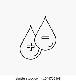 blood, drop, liquid, Plus, Minus Line Icon. Vector isolated illustration
