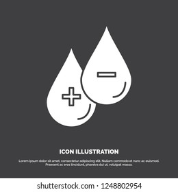 blood, drop, liquid, Plus, Minus Icon. glyph vector symbol for UI and UX, website or mobile application