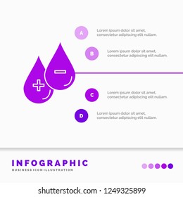 blood, drop, liquid, Plus, Minus Infographics Template for Website and Presentation. GLyph Purple icon infographic style vector illustration.