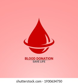Blood drop logo . Blood donation save life. vector illustration.