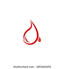 Plantilla de ilustración vectorial del icono de gota de sangre