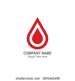 Plantilla de ilustración vectorial del icono de gota de sangre