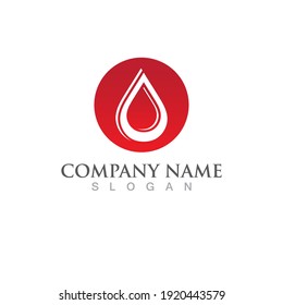  Blood drop logo vector illustration icon 